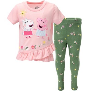 Peppa Pig T-Shirt and Leggings Outfit Set Toddler to Little Kid - 1 of 4