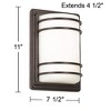 John Timberland Habitat Modern Outdoor Wall Light Fixture Rubbed Bronze 11" Opal Glass Shade for Post Exterior Barn Deck House Porch Yard Posts Patio - image 4 of 4