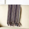 HomeRoots 39" X 71" Beige and Indigo Cotton Striped Turkish Towel Throw Blanket with Tassels - 2 of 4