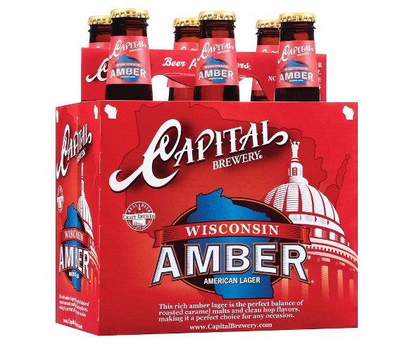 Capital&#174; Wisconsin Amber American Lager - 6pk / 12oz Bottles