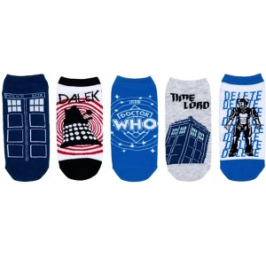 Doctor Who Tardis Classic 5 Pair Lowcut Socks - 1 of 2