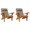 vidaXL Adirondack Chair Cushion Set of 2 Taupe - 4 of 4