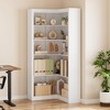 Garvee Corner Bookshelf 71.8'' Farmhouse Corner Bookcase, Tall Bookcase 5 Tier L-Shaped Corner Shelf Large Display Rack - 4 of 4