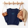 The Juniper Shop Embroidered Hippity Hoppity Stacked Toddler Sweatshirt - 3 of 4