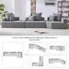 Oversized 151.5" Boucle Foam-Filled Modular Sectional Sofa, 3-Piece Free Combination, No Assembly Required - 4 of 4