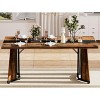 PAGED 59.8" Dining Table Rectangle Kitchen Table with Rubberwood Legs, Modern Living Room Table for 4/6 Person - 2 of 4