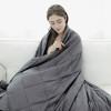 Costway Home Weighted Blanket Crystal Velvet Fabric w/Glass Beads 60''x 80'' Grey - 2 of 4