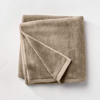 Slub Accent Organic Bath Towel Sand - Casaluna™