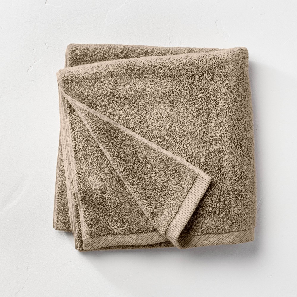 Photos - Towel Organic Bath Sheet Dark Sand - Casaluna™