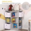 Whisen Kids Corner Cabinet, Cubby Toy Storage Organizer, Bookshelf Unit with Three Baskets, Perfect Gift for Kids - Grey - 4 of 4
