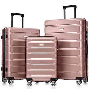 ORRD 3-Piece ABS+PC Hardshell Luggage Set (20/24/28") - Durable Spinner Suitcases for Men & Women - 1 of 4