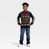Boys' Home Alone Holiday Knit Sweater - Black - 4 of 4