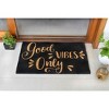 RugSmith Black Machine Tufted Good Vibes Only Doormat - 3 of 4