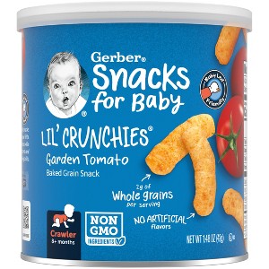 Gerber Baby Food Garden Tomato Crunchies Baby Snacks - 1.48oz - 1 of 4