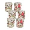 Mercury Glass Votive Candle Holder with Bird and Berry Branch (Set of 6) - 2 of 4