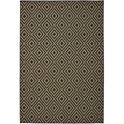 Oriental Weavers Marina 2335K Black/ Tan Indoor/Outdoor Area Rug - 8'6" x 13'