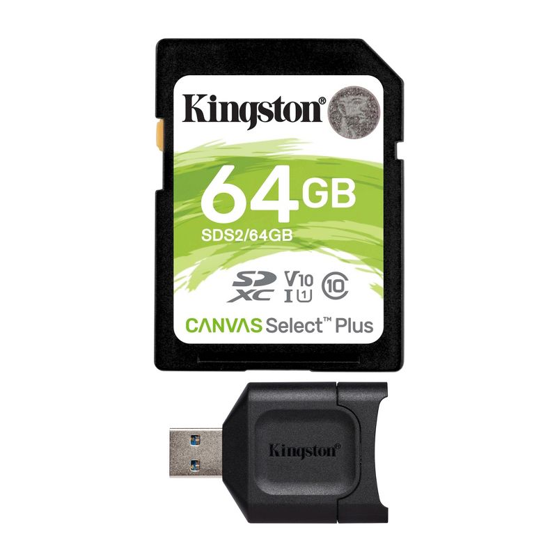 Kingston 64GB SDHC Canvas Select Plus Memory Card (SDS2/64GB) Bundle, 1 of 4