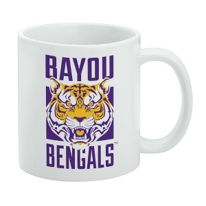 Bayou Bengals Fierce Tiger Ceramic Coffee Mug Novelty Gift Mugs for Coffee Tea and Hot Drinks 11oz White - 1 of 4