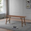 Versatile Solid Wood Molly Bench: Mid-Century Elegance in Walnut - 2 of 4