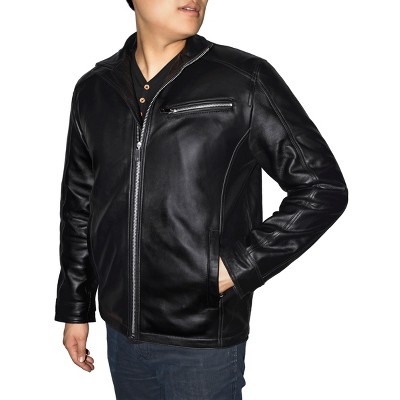 Victory Outfitters Men's Lambskin Leather Racing Jacket Black L — фото 4