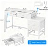 Gulches 5-Drawer Computer Desk, Study Writing Table with Reversible Drawer Cabinet - 4 of 4