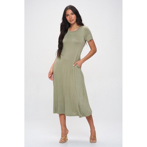 WEST K Women's Jenesis Crewneck T-Shirt A-line Dress with Pockets - image 1 of 4