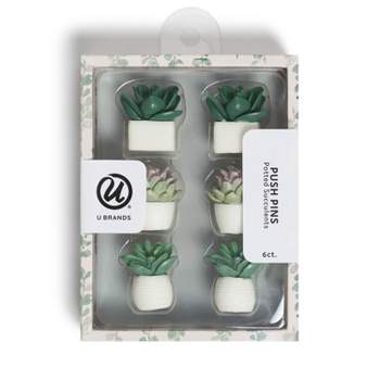 Utron 20 Pieces Cute Succulent Plants Decorative Push Pins Colorful Floret Thumbtacks for Photo Wall Feature Wall Whiteboard Cork Board Map Bulletin B