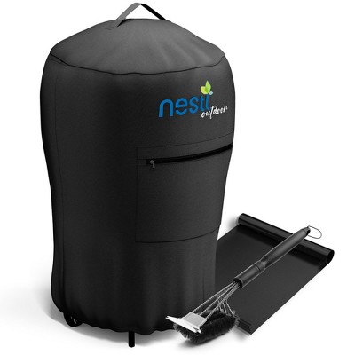 Nestl BBQ Grill Cover Set, Heavy Duty Round Waterproof Gas Grill Covers Plus Accessories