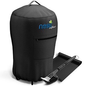 Nestl BBQ Grill Cover Set, Heavy Duty Round Waterproof Gas Grill Covers Plus Accessories - 1 of 4