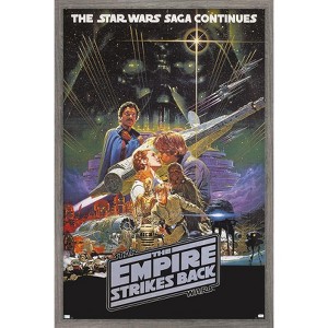 Trends International Star Wars: The Empire Strikes Back - Kiss One Sheet Framed Wall Poster Prints - 1 of 4