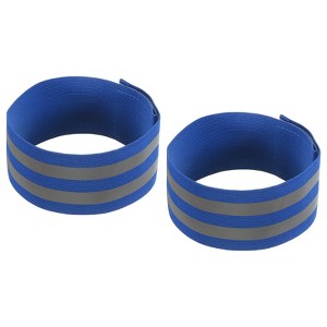 Unique Bargains Reflective Bands for Arm Wrist Ankle Leg Strip Green 2 Pack - 1 of 4