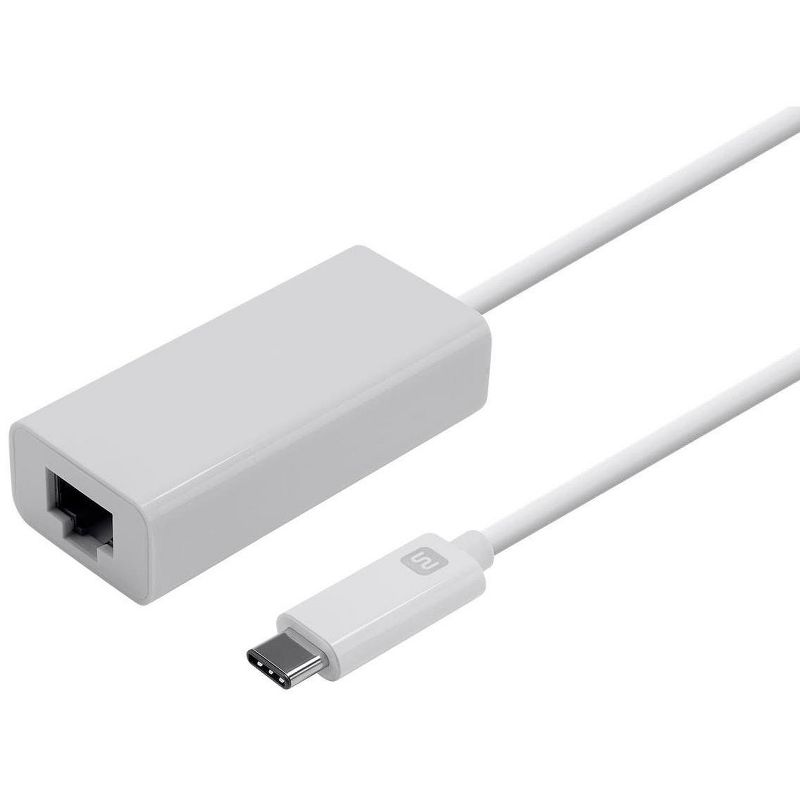 Monoprice USB-C to Gigabit Ethernet Adapter - White, Network Adapter, RJ45 - Select Series, 1 of 7