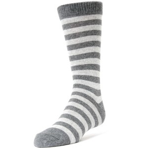 Memoi Two Color Striped Boys Cotton Blend Dress Socks - 1 of 2