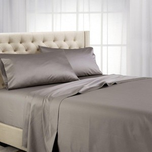 Egyptian Linens Flex King (Split Top) Sheets 1000 Thread Count 100% Cotton Solid Sheet Sets - 1 of 3