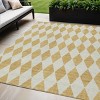 Gold And Light Brown Geometric Washable Indoor Outdoor Area Rug - 2 of 4