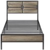 VECELO Bed Frame with Wooden Headboard, Heavy-Duty Platform Bed - 3 of 4