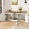 Double Cat Litter Box Enclosure, Hidden Litter Box Furniture for 2 Cats, Cat House with Scratch Pad - 2 of 4