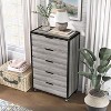 Mara Lavista Mobile 5 Drawers Chest Vintage Gray Oak - miBasics: Bedroom Storage, Farmhouse Style, MDF Construction - 4 of 4