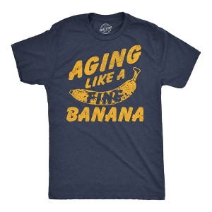 Mens Funny T Shirts Aging Like A Fine Banana Sarcastic Graphic Novelty Tee For Men - Crazy Dog Men's T Shirt - 1 of 4