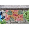 RugSmith Multi Machine Tufted Tres Flamingo Doormat - 3 of 4