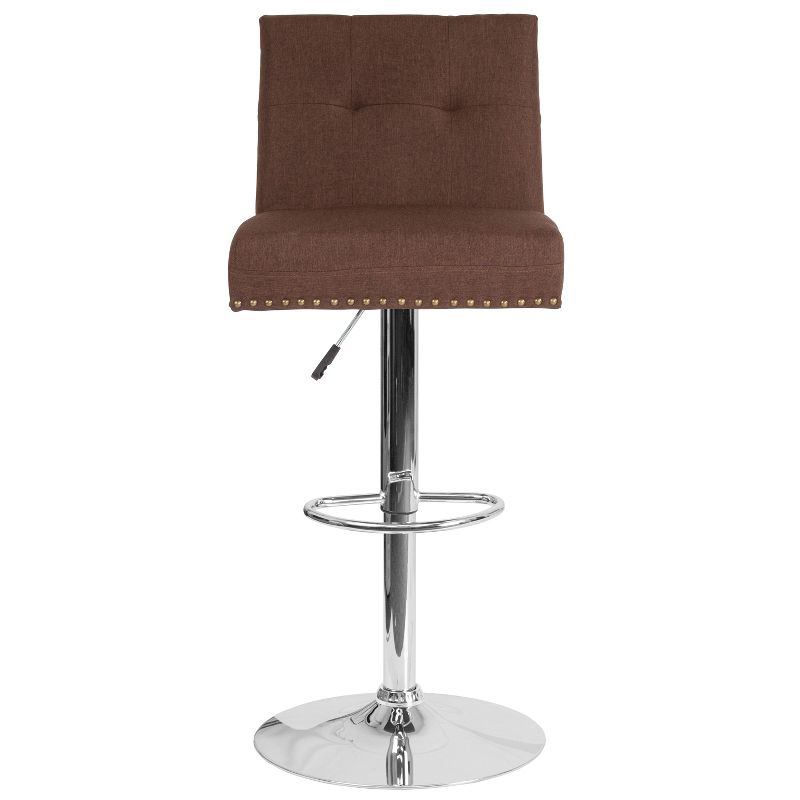 Flash Furniture Ravello Contemporary Adjustable Height Barstool with Accent Nail Trim, 4 of 5