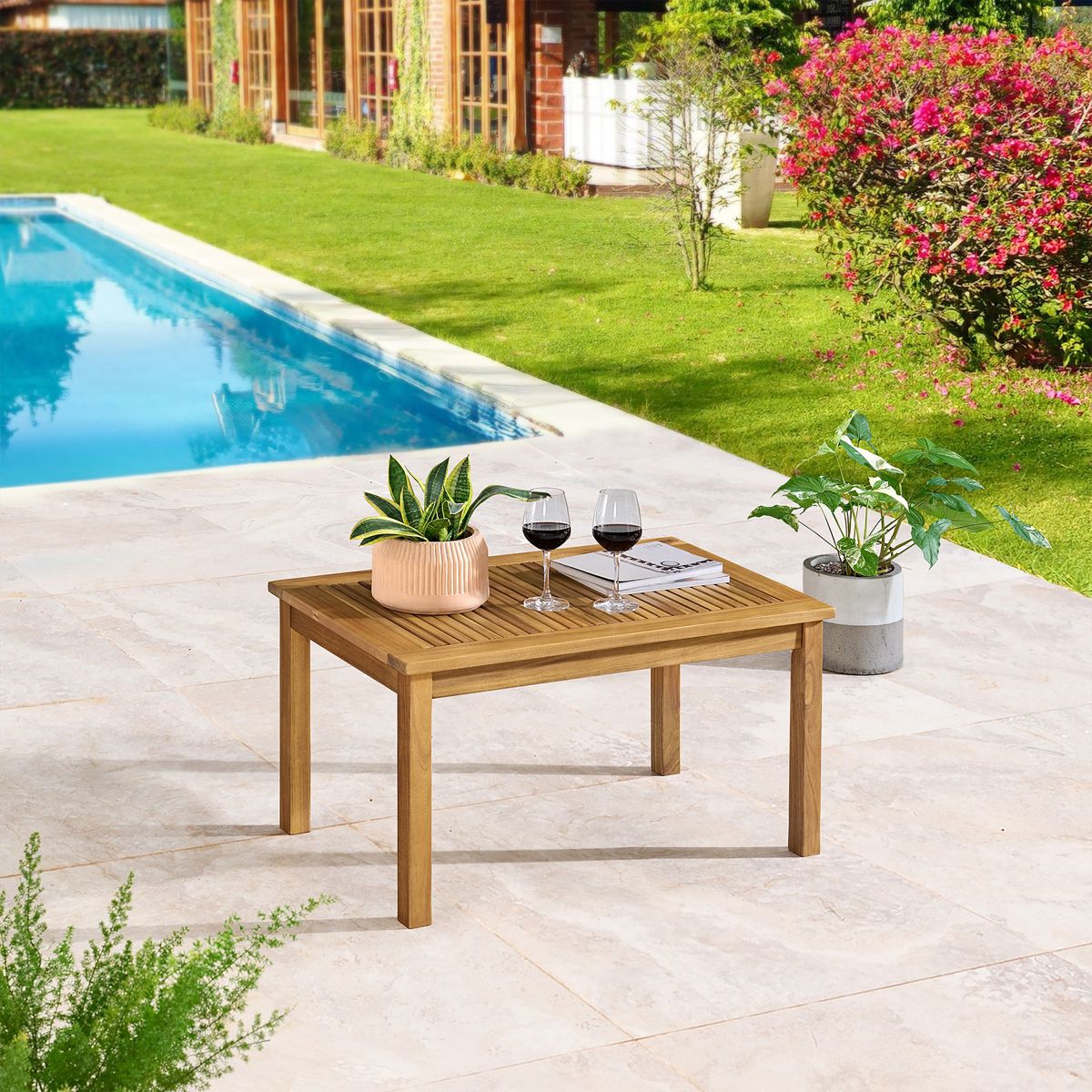Alaterre Furniture Okemo Acacia Wood Coffee Table - thumbnail 3