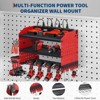 Power Tool Organizer,Drill Holder Wall Mount with Charging Station,Heavy Duty 3/4-Layer Power Pool Storage ,4 Drill Shelf with Hooks - 4 of 4