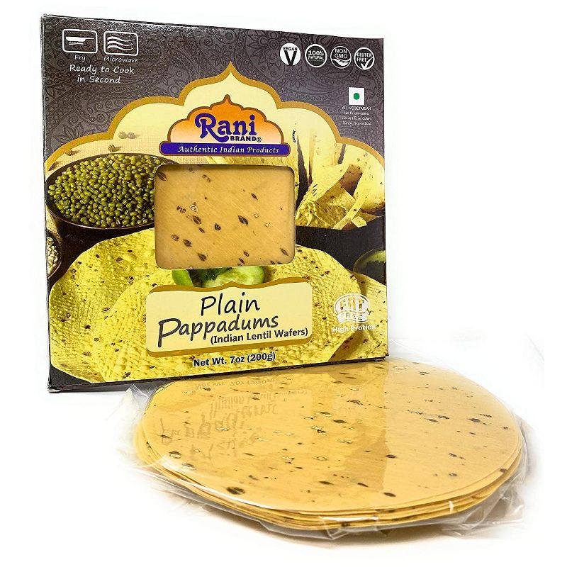 Plain Pappadums (Wafer Snack) - 7oz (200g) - Rani Brand Authentic Indian Products, 3 of 5