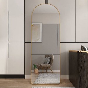 The 3rd Generation Aluminum Alloy Metal Frame Arched Floor Mounted Wall Mirror, Upgraded In Quality, Bathroom Makeup Mirror - 1 of 4