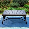 9pc Patio Set with Steel Expandable Table & Padded Sling C-Spring Arm Chairs - Captiva Designs: Outdoor Furniture Set, Weather-Resistant - 3 of 4