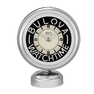 Bulova Clocks Watch Time II Wall Clock, Bulova's 150th anniversary logo in Neon - 1 of 4