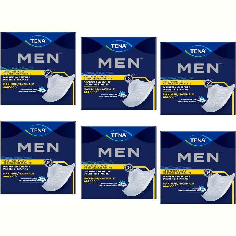 TENA MEN Maximum Guard Incontinence Pad for Men, Moderate Absorbency, Case of 120, 2 of 4