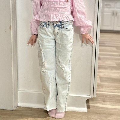 Girls' High-Rise Baggy Wide Leg Jeans - art class™ Medium Wash 10 - Yahoo  Shopping