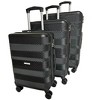 Mirage Luggage Fay 3-Piece ABS Hardshell Lightweight Set with 360° Dual Spinning Wheels & Combo Lock - 2 of 4